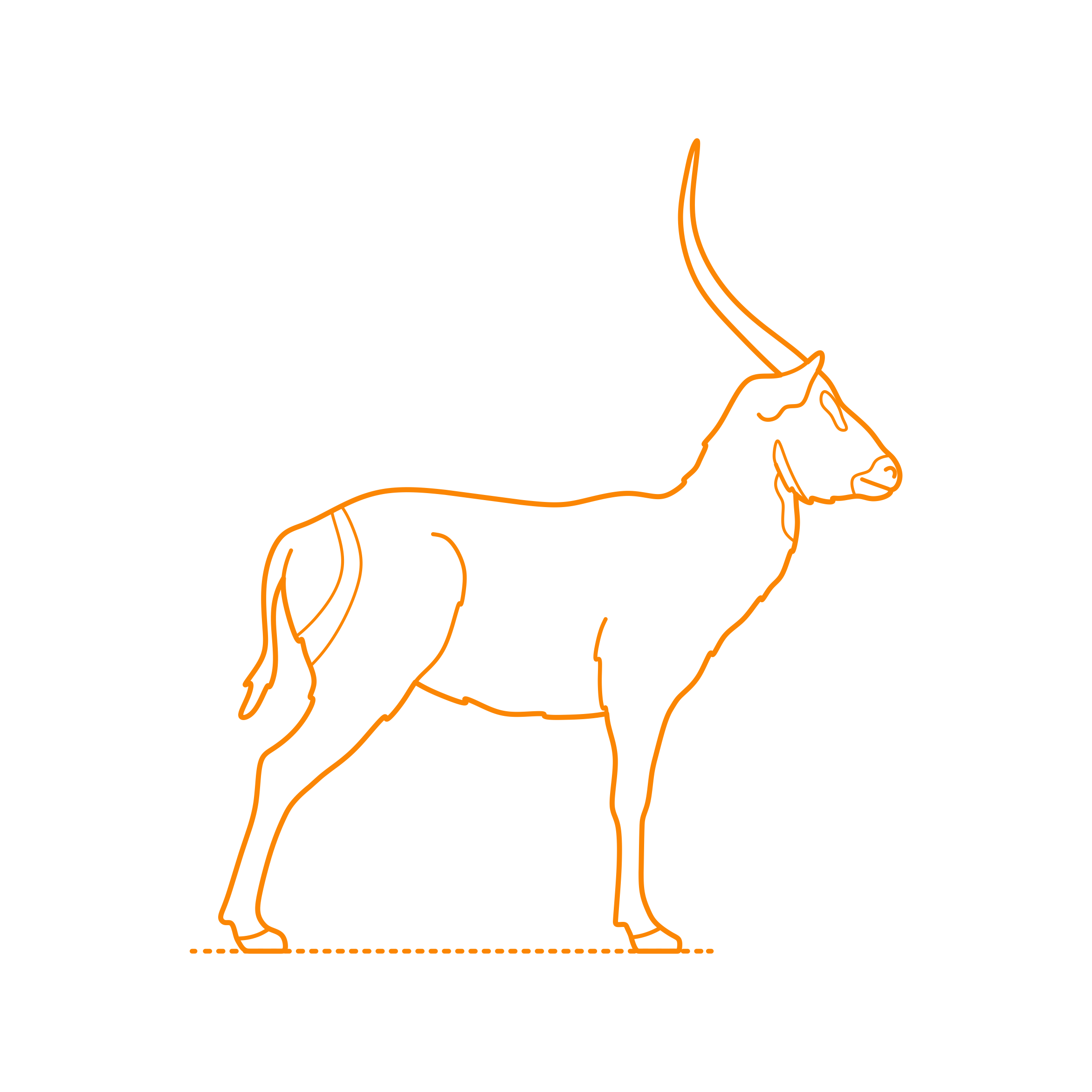 Animals Antelopes Waterbuck Line Tracing Svg Vector Free Vectors